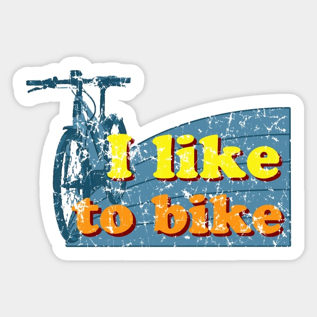 I like to bike Sticker by timlewis